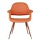 Armen Living Phoebe Mid-Century Dining Chair in Walnut Finish and Orange Fabric LCPHSIWAOR - alternate 6